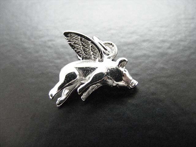 Anhänger Schwein mit Flügeln