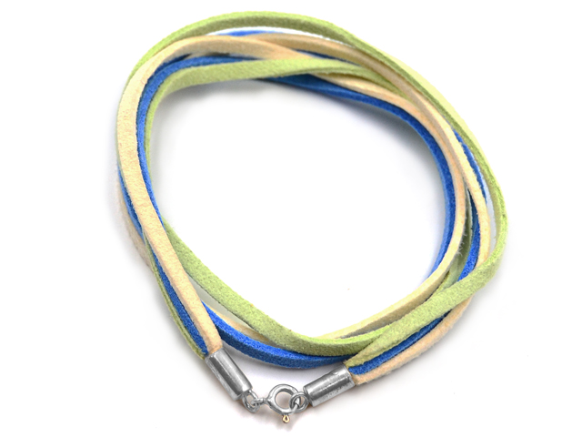 Velourkette mit Silberverschluss (42cm)