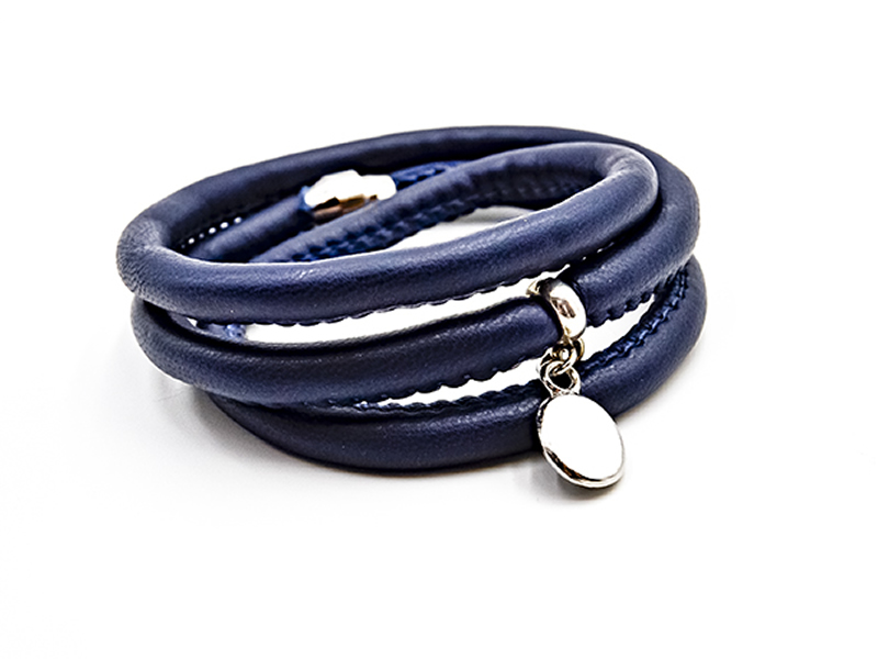 Lederarmband ''Betzy'' Farbe: Dunkelblau