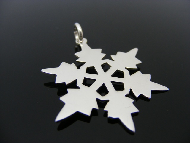 Anhänger Schneeflocke, schlicht