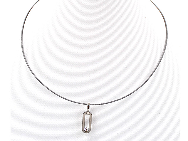 Edelstahlhalsreifen "Crystal " (45 cm)