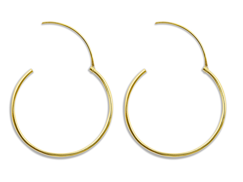 Creolen (1.2 mm x 30 mm) vergoldet