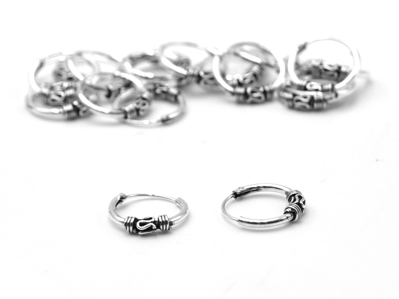 Bali Creolen (2.0 mm x 12 mm) (10 Paar)