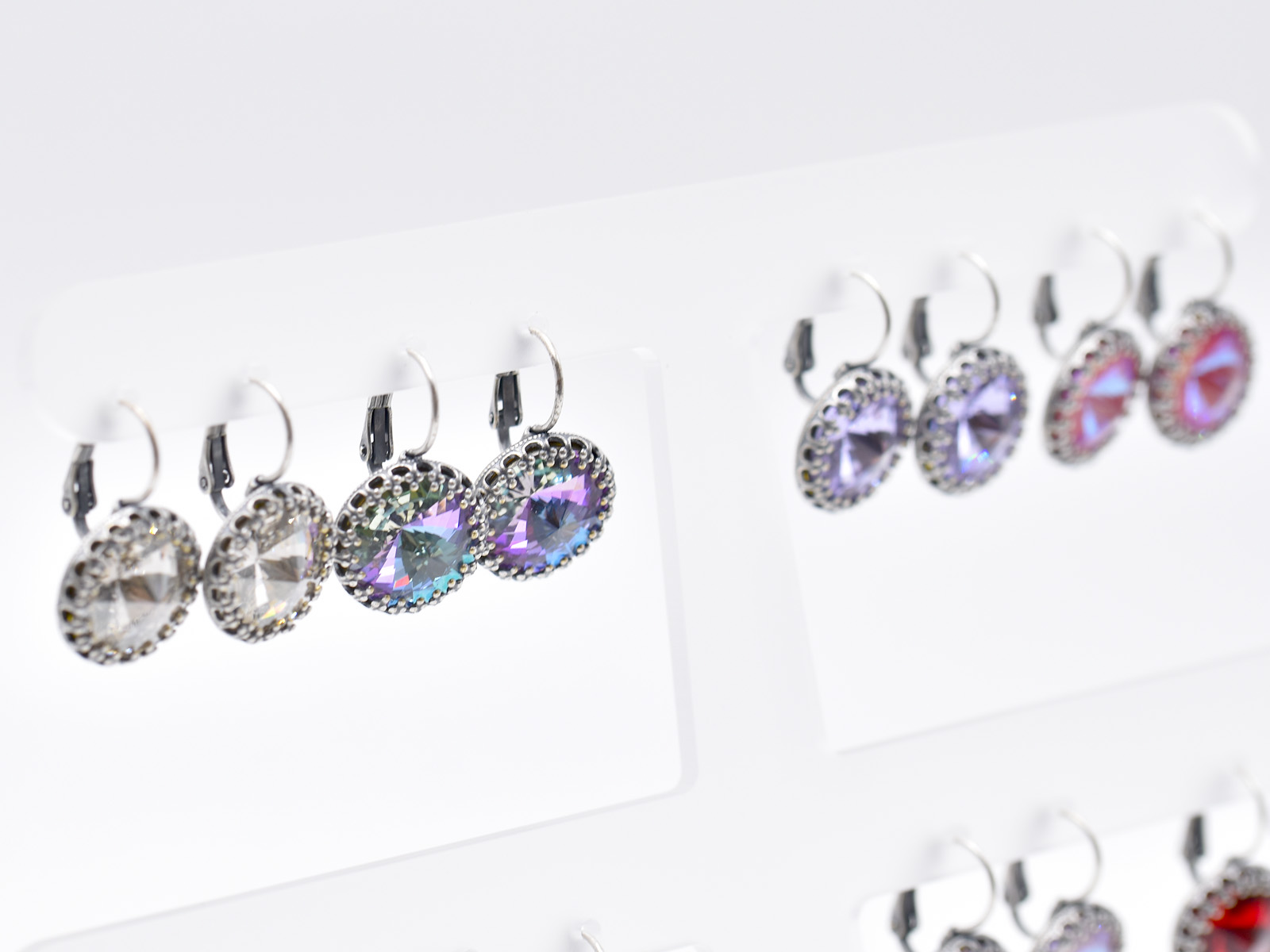 Display Ohrhänger Bohemian mit Premium Crystal in 14 mm (14 Paar)