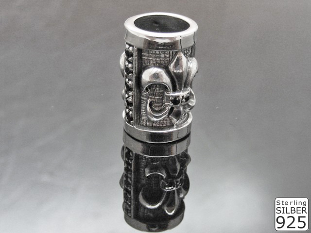 Barthülse 925er Silber mit Steinen