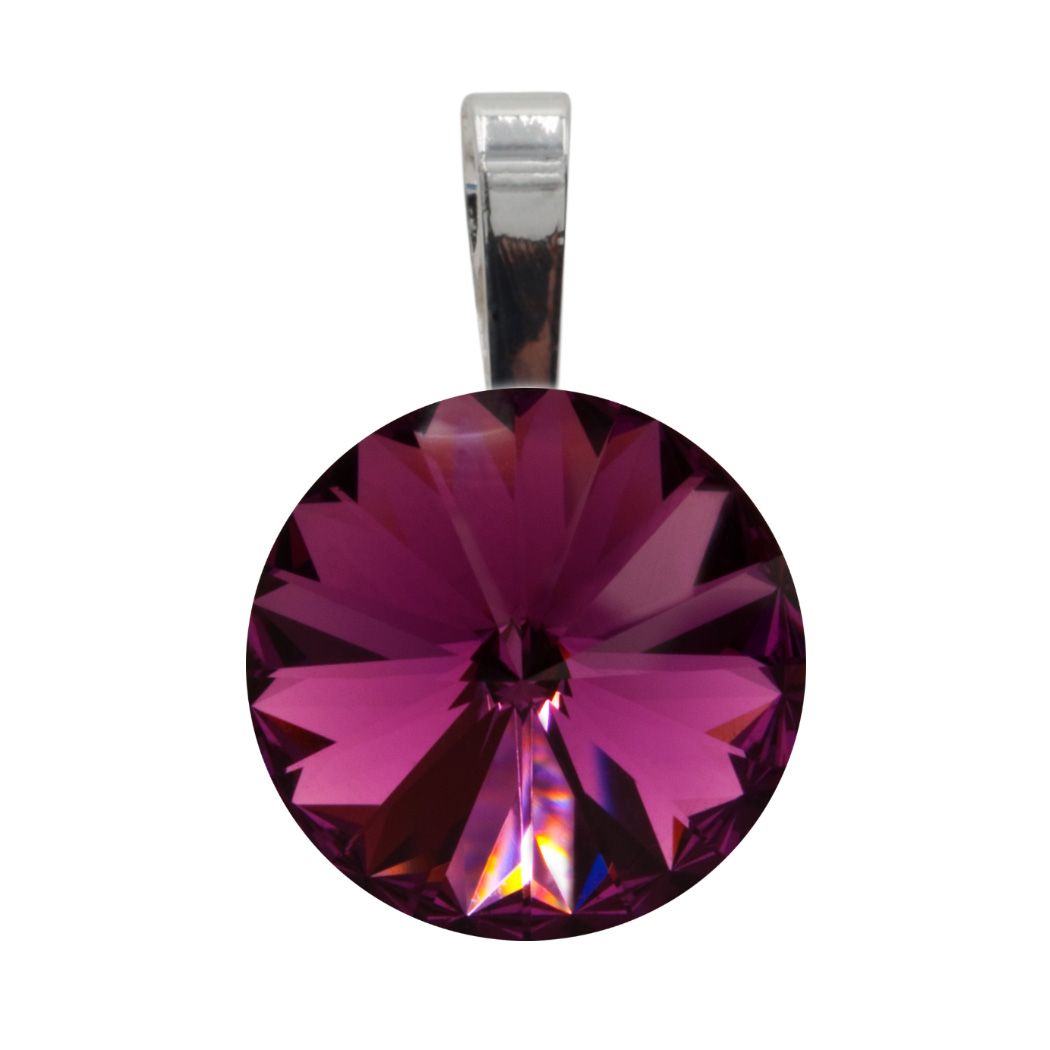 Anhänger AH14 mit Premium Crystal in 14 mm - Amethyst