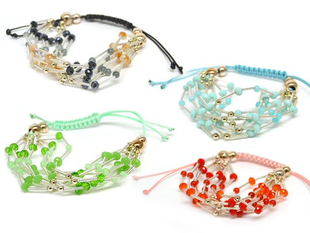 Glassteinarmband Elva (verstellbar)