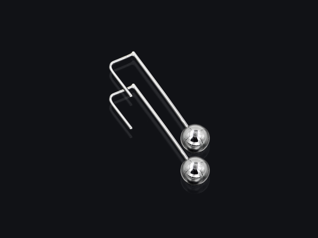 Ohrhänger "Stab mit Kugel"