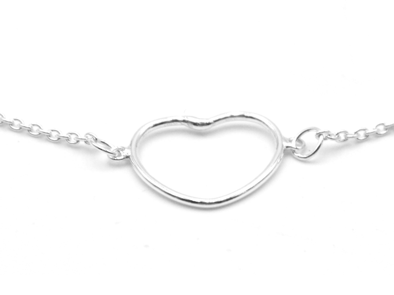 Ankerkette mit Herz (40 cm) (0.9 mm)