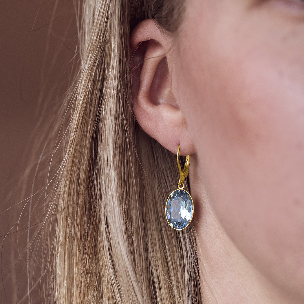 Ohrhänger Lina mit Premium Crystal vergoldet 