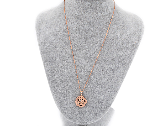 Edelstahlkette "Blume" ,rosevergoldet