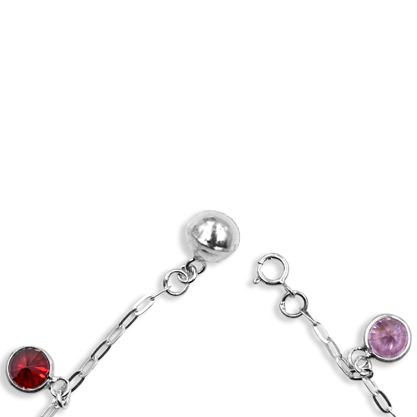 Fußkette mit Zirkonia (25 cm)