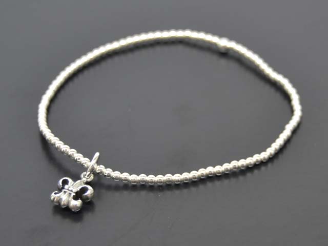 Kugelarmband mit Anhänger Französische Lilie (18.5 cm) (2.0 mm)