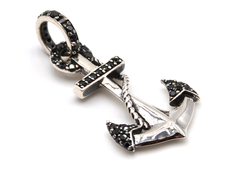 Anhänger Anker (Black Onyx)