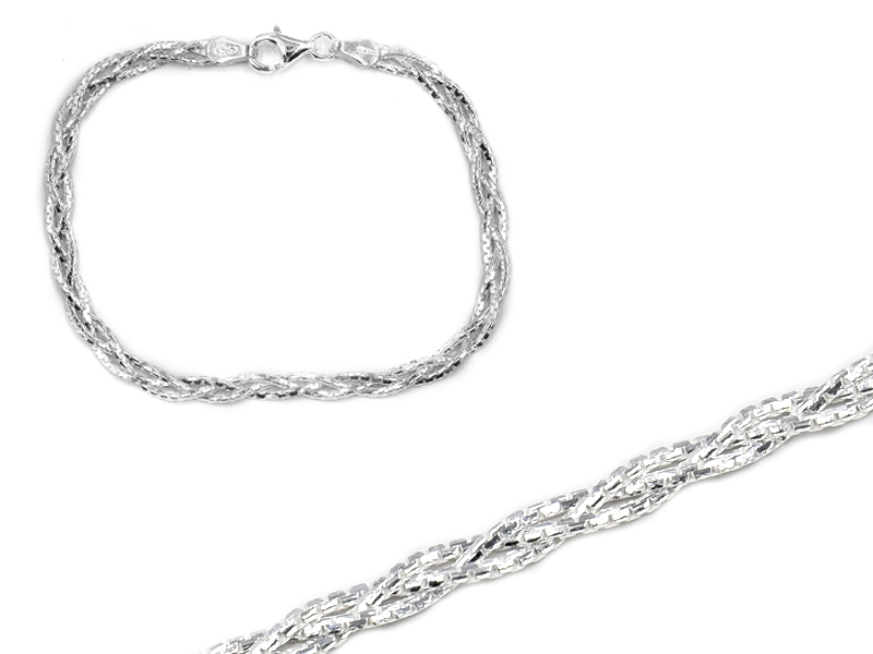 Zopfarmband (17 cm) (3 mm)