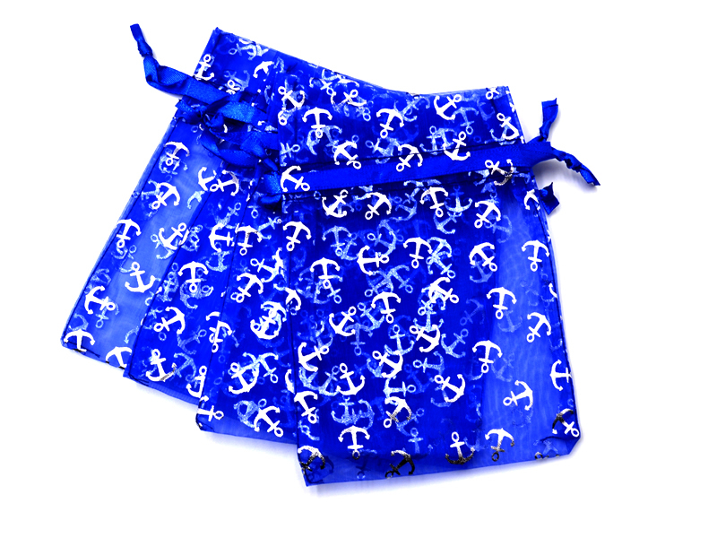 Organzaverpackung "Maritim" (100 Stück) (14 x 10 cm)