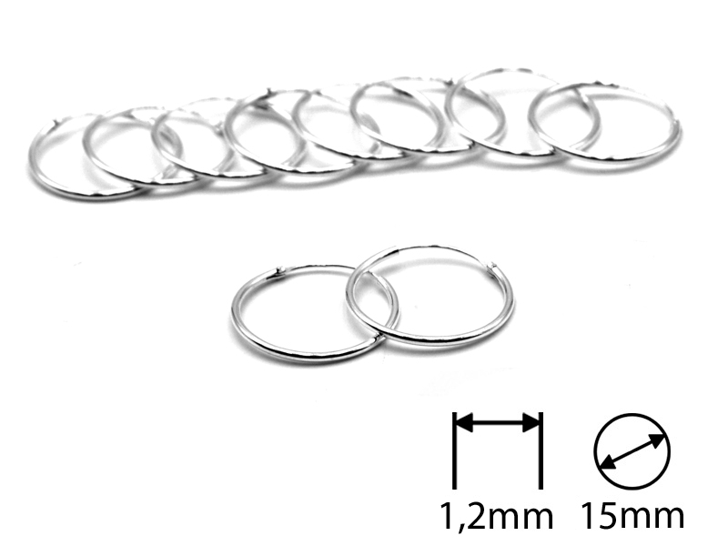 Creolen (1.2 x 15 mm) (5 Paar)