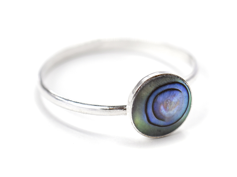 Ring mit Abalone Muschel (verstellbar) (6mm)