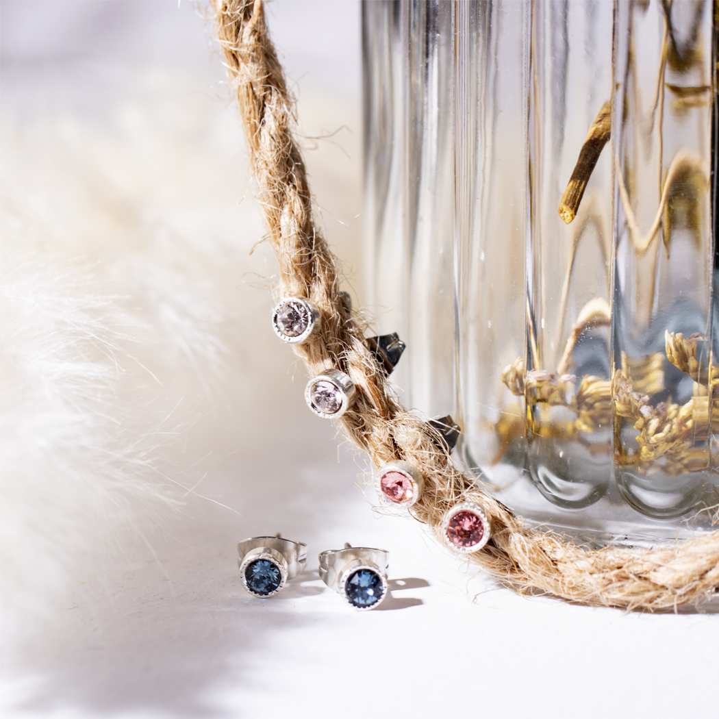 Ohrstecker OSTP24 mit Premium Crystal in 3 mm (3 Paar)