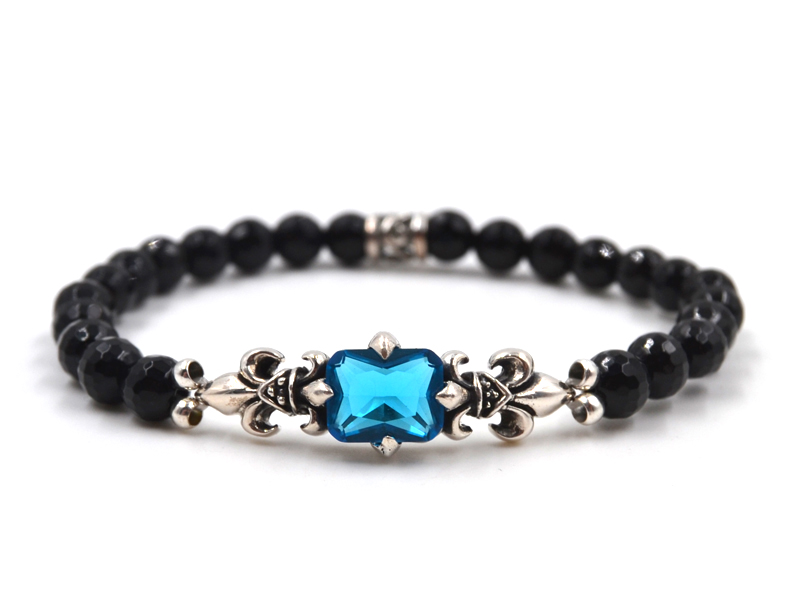 Armband Black Onyx & Lilie