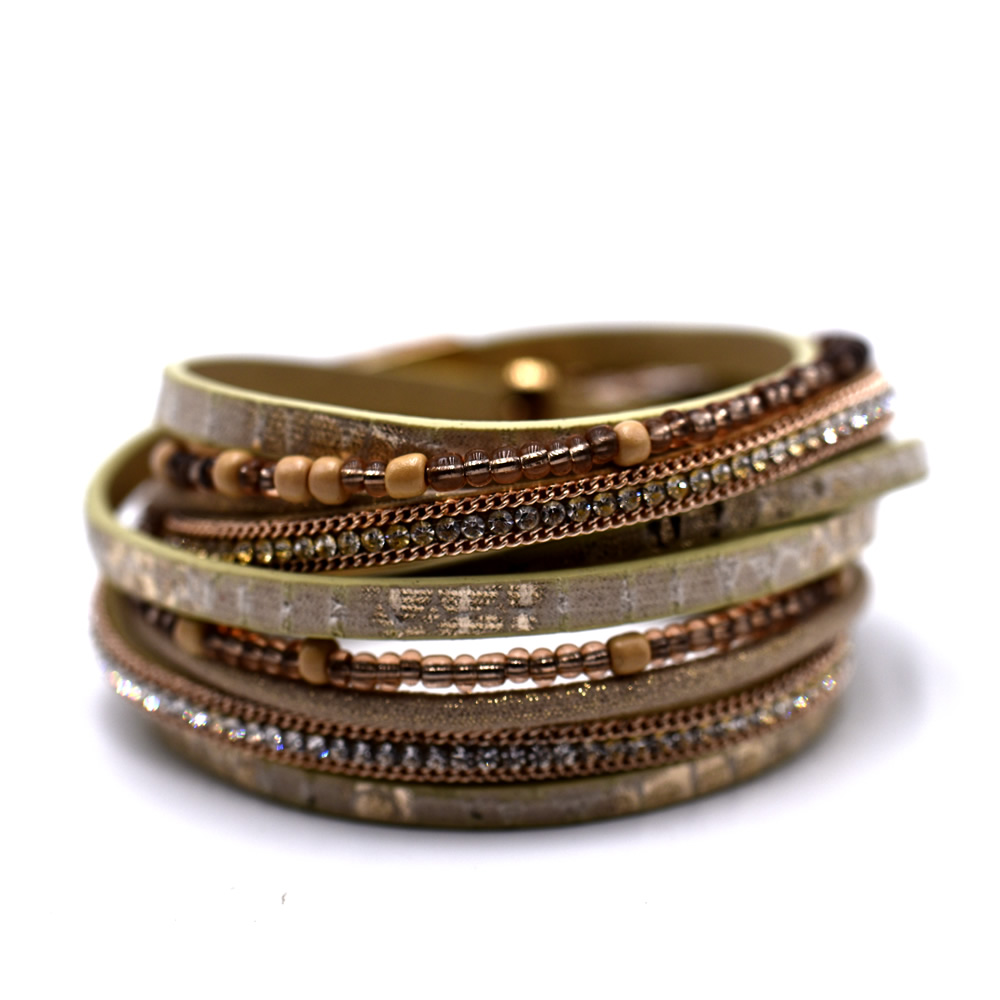 Leder Mix Armband Susan (37.5 cm)