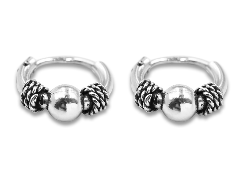 Bali Creolen (1.5 x 10mm) (10 Paar)