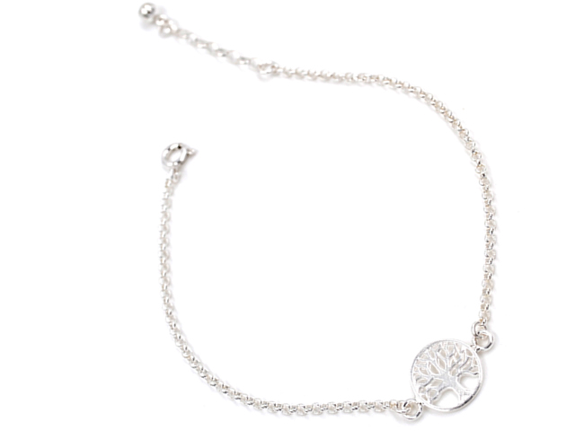 Erbsarmband mit Baum des Lebens (17.5 cm + 3.0 cm) (2.0 mm)