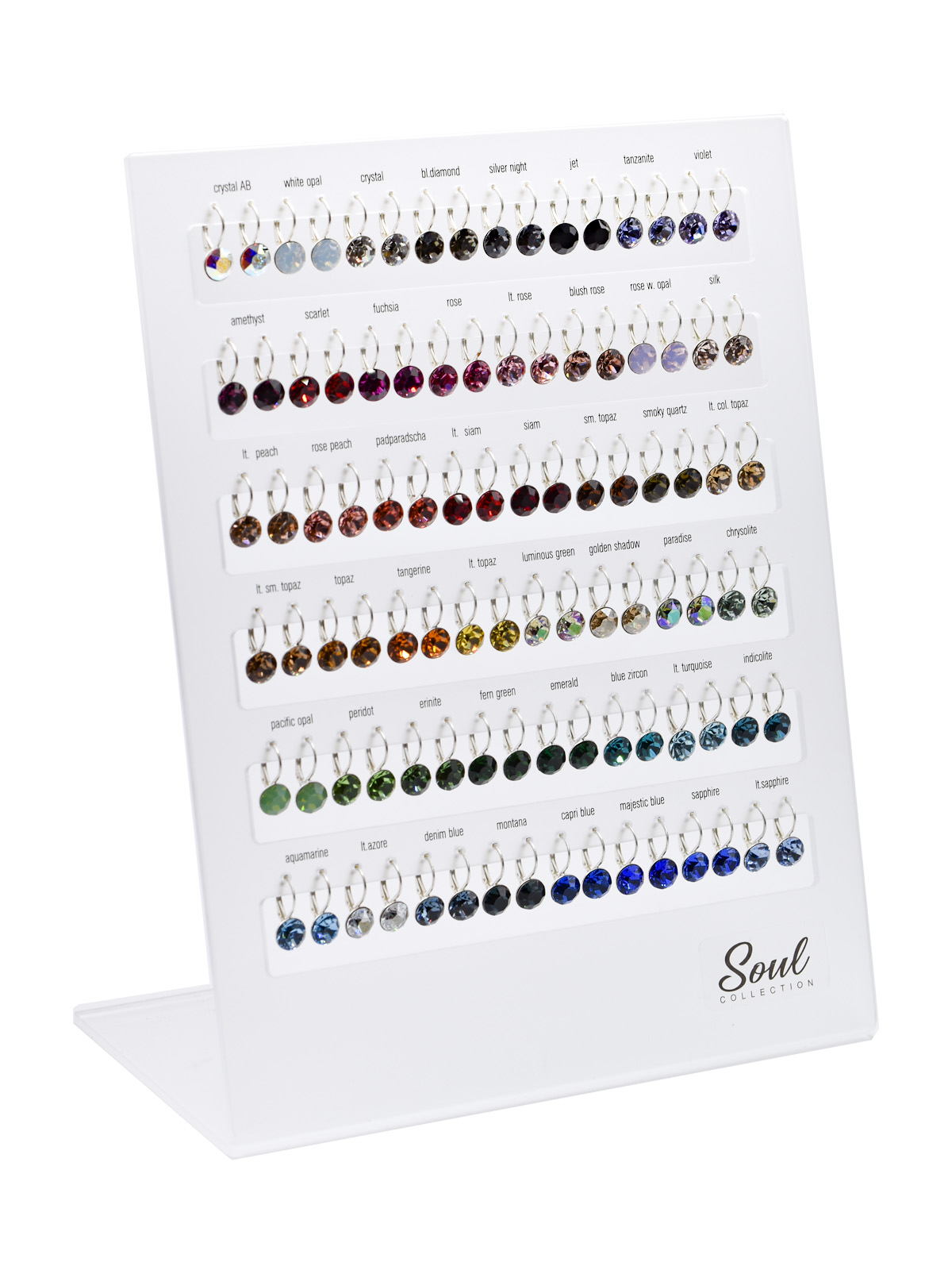 Display Ohrhänger HK39TB mit Premium Crystal in 8 mm (48 Paar) 