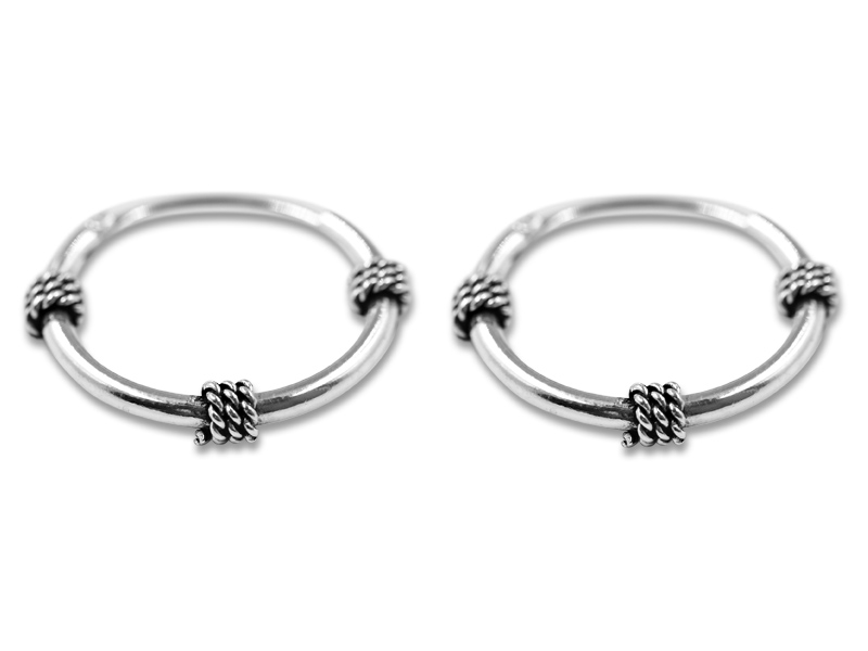 Bali Creolen (1.2 mm x 15 mm) (5 Paar)