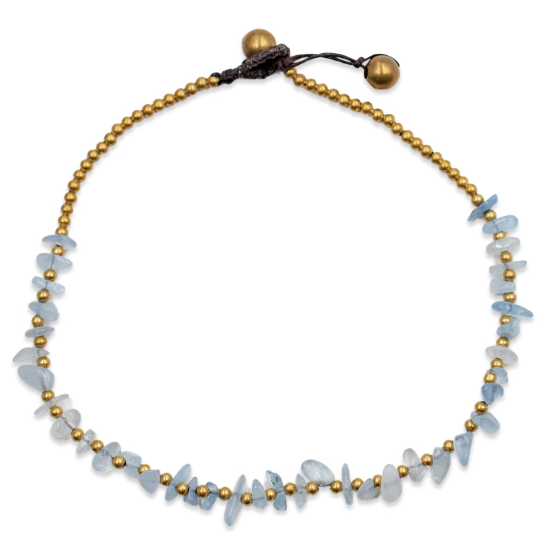 Echtsteinfußkette (24 cm + 1.5 cm)