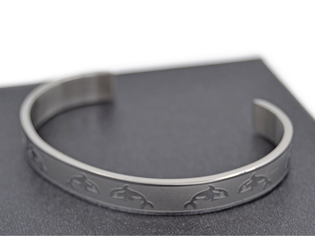 Edelstahlarmreif "Delfin"