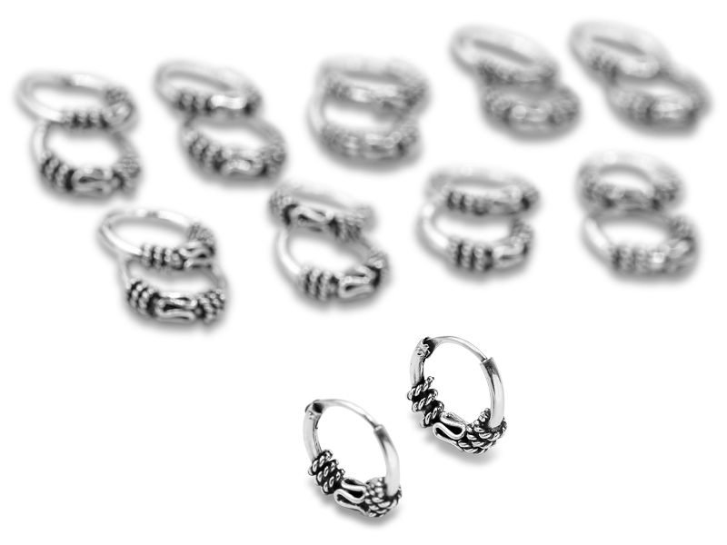 Bali Creolen (2.0 mm x 10 mm) (10 Paar)