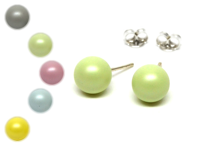 Ohrstecker Perle Pastell mit Premium Perle