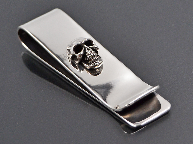 Geldklammer schlicht Totenkopf