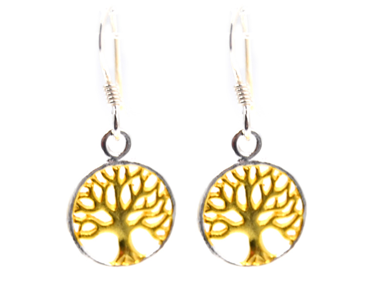 Ohrhänger "Baum des Lebens" (11mm) vergoldet