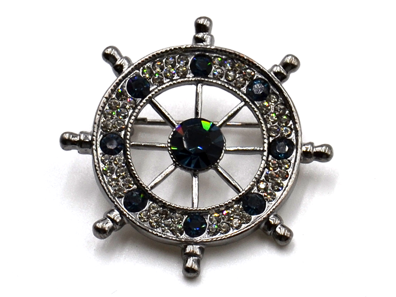 Brosche "Steuerrad"