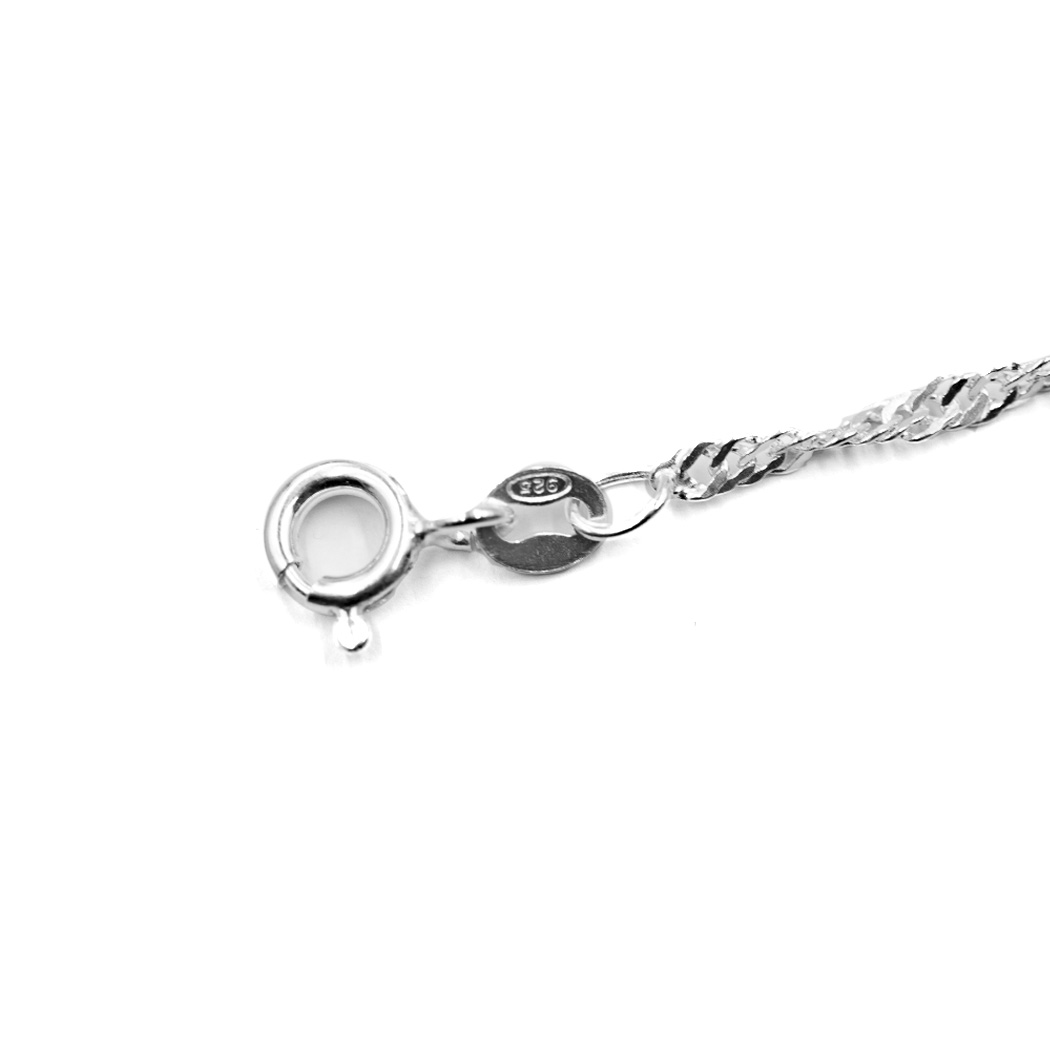 Singapurarmband mit Gravurplatte (17 cm + 2.0 cm) (2.1 mm)