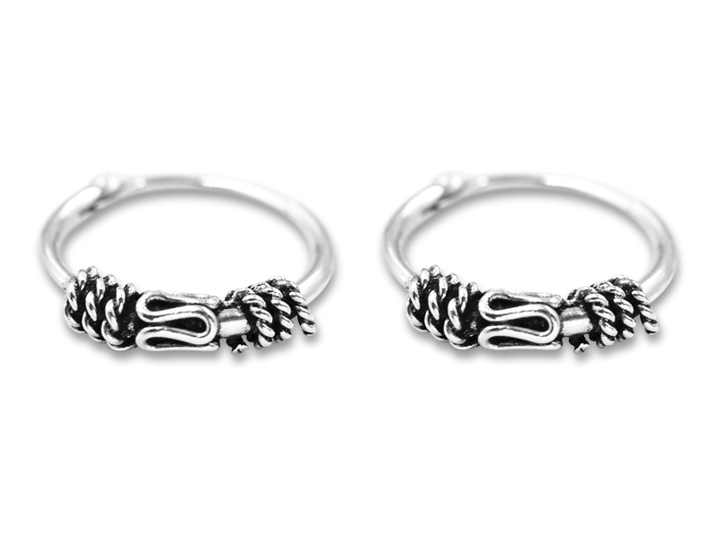 Bali Creolen (1.2 mm x 12 mm) (5 Paar)