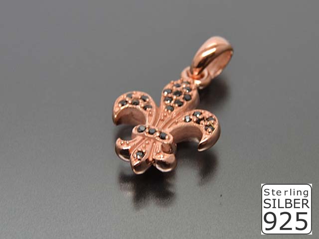 Anhänger französische Lilie rosévergoldet