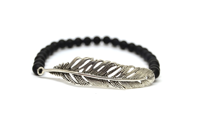 Armband Black Pearl, Feder